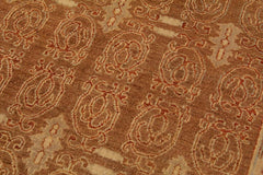 handmade Transitional Kafkaz Brown Rust Hand Knotted RECTANGLE 100% WOOL area rug 9X12
