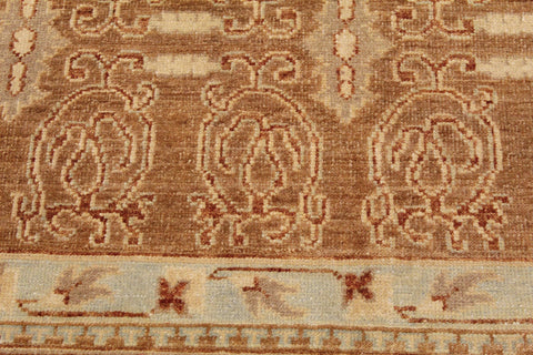 handmade Transitional Kafkaz Brown Rust Hand Knotted RECTANGLE 100% WOOL area rug 9' x 12'
