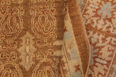 handmade Transitional Kafkaz Brown Rust Hand Knotted RECTANGLE 100% WOOL area rug 9X12