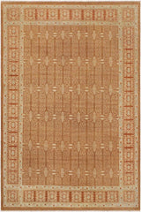 handmade Transitional Kafkaz Brown Rust Hand Knotted RECTANGLE 100% WOOL area rug 9X12