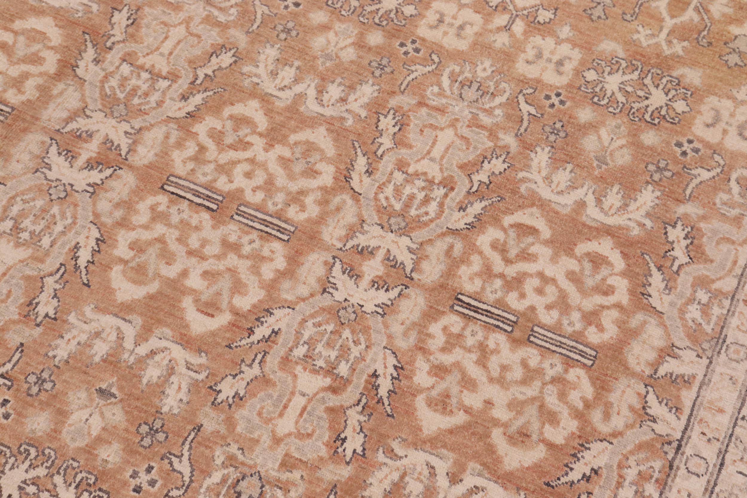 handmade Transitional Kafkaz Lt. Brown Beige Hand Knotted RECTANGLE 100% WOOL area rug 9' x 12'