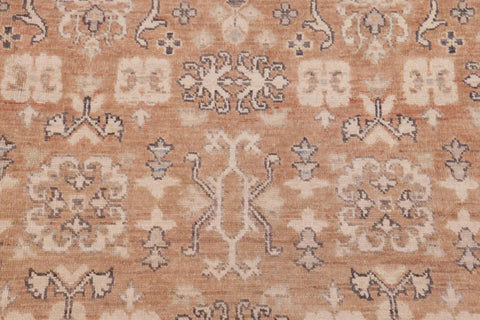 handmade Transitional Kafkaz Lt. Brown Beige Hand Knotted RECTANGLE 100% WOOL area rug 9' x 12'