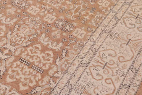 handmade Transitional Kafkaz Lt. Brown Beige Hand Knotted RECTANGLE 100% WOOL area rug 9' x 12'