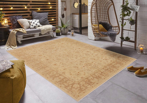 handmade Traditional Kafkaz Beige Brown Hand Knotted RECTANGLE 100% WOOL area rug 9x12