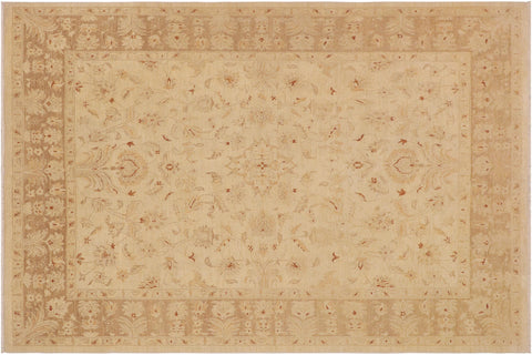 handmade Traditional Kafkaz Beige Brown Hand Knotted RECTANGLE 100% WOOL area rug 9x12