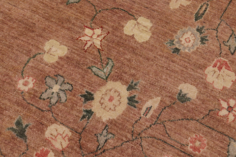 handmade Modern Kafkaz Lt. Brown Rust Hand Knotted RECTANGLE 100% WOOL area rug 9' x 12'
