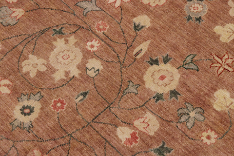 handmade Modern Kafkaz Lt. Brown Rust Hand Knotted RECTANGLE 100% WOOL area rug 9' x 12'
