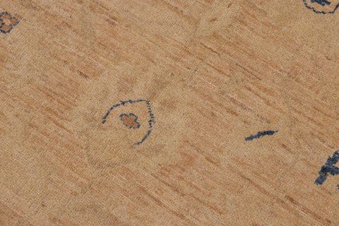 handmade Traditional Kafkaz Tan Blue Hand Knotted RECTANGLE 100% WOOL area rug 9x12