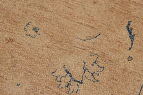 handmade Traditional Kafkaz Tan Blue Hand Knotted RECTANGLE 100% WOOL area rug 9x12