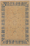 Eclectic Ziegler Melda Tan/Blue Wool Rug - 9'1'' x 11'7''