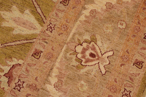 handmade Traditional Kafkaz Green Brown Hand Knotted RECTANGLE 100% WOOL area rug 9x12