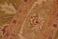 handmade Traditional Kafkaz Green Brown Hand Knotted RECTANGLE 100% WOOL area rug 9X12