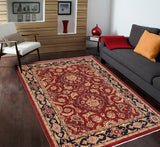 handmade Traditional Kafkaz Red Blue Hand Knotted RECTANGLE 100% WOOL area rug 9 x 12