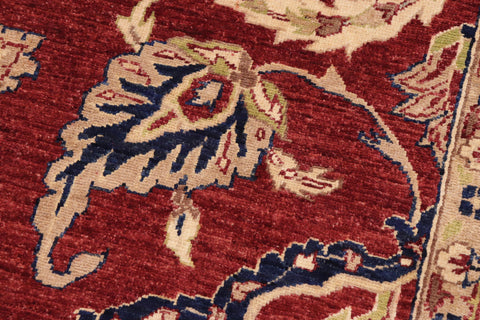 handmade Traditional Kafkaz Red Blue Hand Knotted RECTANGLE 100% WOOL area rug 9x12