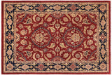 Oriental Ziegler Kandis Red/Blue Hand-Knotted Wool Rug - 9'1'' x 11'10''