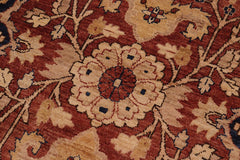 handmade Traditional Kafkaz Rust Blue Hand Knotted RECTANGLE 100% WOOL area rug 10X14