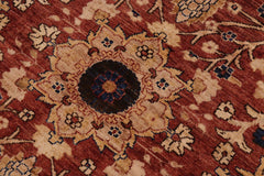 handmade Traditional Kafkaz Rust Blue Hand Knotted RECTANGLE 100% WOOL area rug 10X14