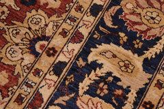 handmade Traditional Kafkaz Rust Blue Hand Knotted RECTANGLE 100% WOOL area rug 10X14