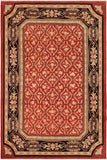 handmade Transitional Kafkaz Red Black Hand Knotted RECTANGLE 100% WOOL area rug 10 x 14