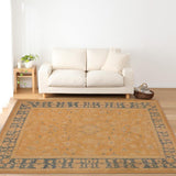 handmade Traditional Kafkaz Tan Lt. Blue Hand Knotted RECTANGLE 100% WOOL area rug 10 x 14