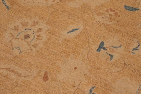 handmade Traditional Kafkaz Tan Lt. Blue Hand Knotted RECTANGLE 100% WOOL area rug 10x14