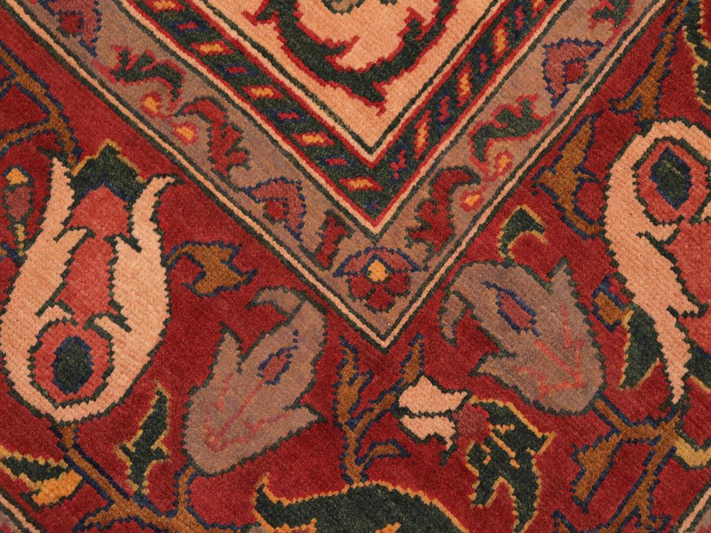 handmade Geometric Kargahi Beige Rust Hand Knotted RECTANGLE 100% WOOL area rug 8x11