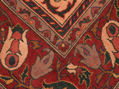 handmade Geometric Kargahi Beige Rust Hand Knotted RECTANGLE 100% WOOL area rug 8x11