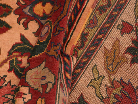 handmade Geometric Kargahi Beige Rust Hand Knotted RECTANGLE 100% WOOL area rug 8x11