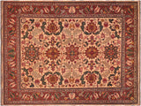 Antique Kargahi Bernardi Beige/Rust Wool Rug - 8'3'' x 10'10''