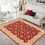 handmade Transitional Kafkaz Red Gold Hand Knotted RECTANGLE 100% WOOL area rug 10 x 14