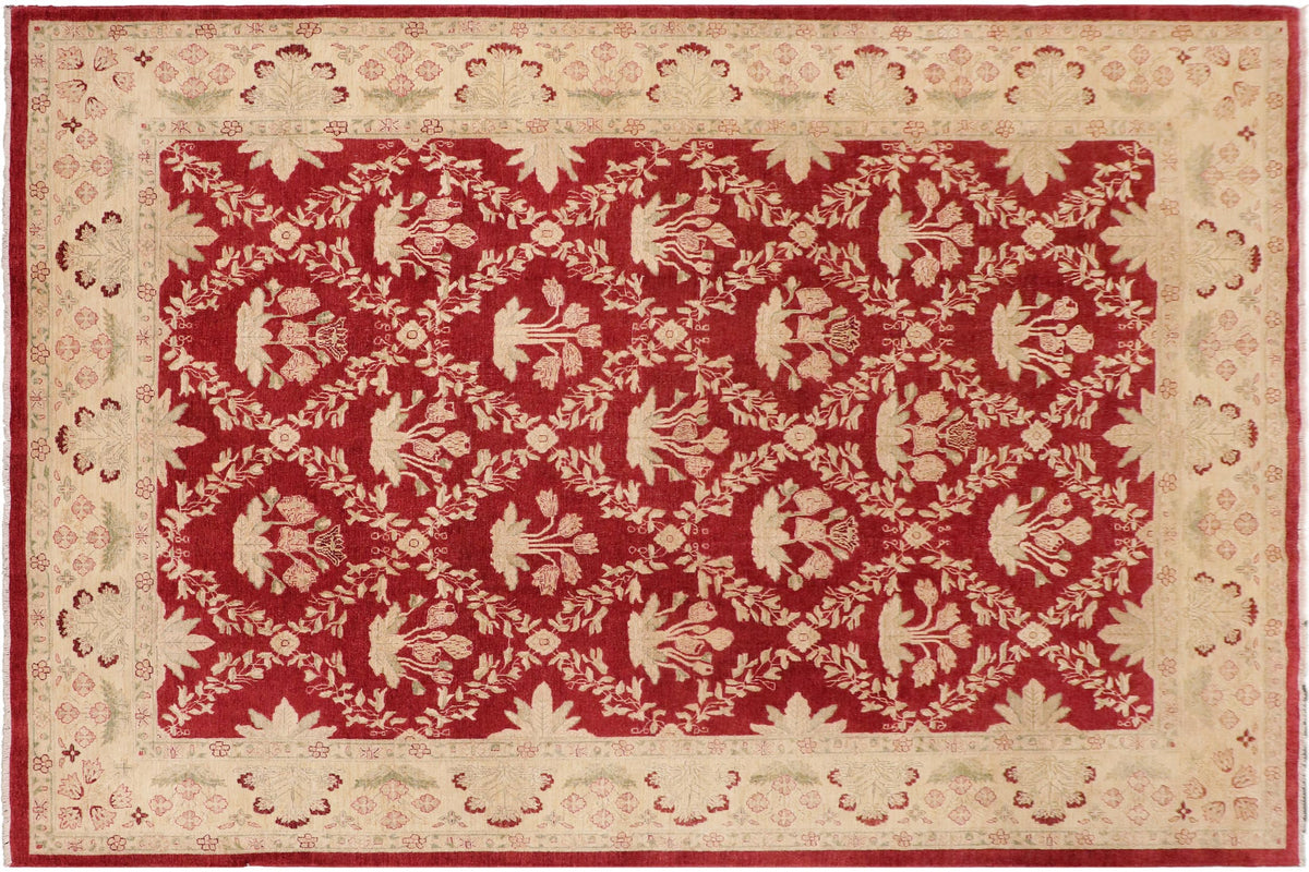 handmade Transitional Kafkaz Red Gold Hand Knotted RECTANGLE 100% WOOL area rug 10' x 14'