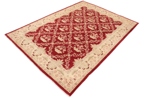 handmade Transitional Kafkaz Red Gold Hand Knotted RECTANGLE 100% WOOL area rug 10' x 14'