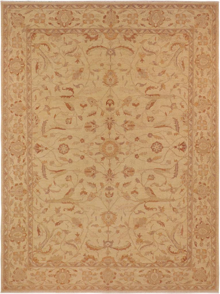 handmade Traditional Antique Tan Tan Hand Knotted RECTANGLE 100% WOOL area rug 10x14
