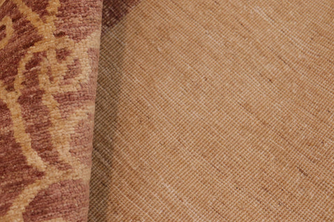 handmade Modern Kafkaz Tan Brown Hand Knotted RECTANGLE 100% WOOL area rug 8' x 10'