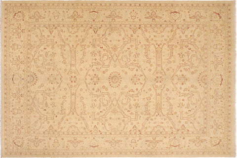 handmade Traditional Kafkaz Beige Lt. Brown Hand Knotted RECTANGLE 100% WOOL area rug 9x12