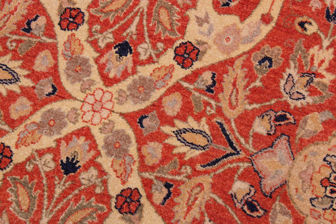 handmade Transitional Lahore Rust Tan Hand Knotted RECTANGLE 100% WOOL area rug 8' x 12'