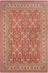 handmade Traditional Lahore Rust Tan Hand Knotted RECTANGLE 100% WOOL area rug
