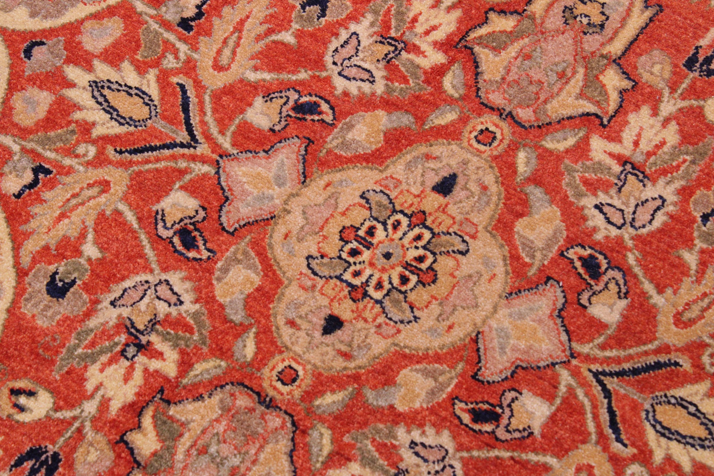 handmade Transitional Lahore Rust Tan Hand Knotted RECTANGLE 100% WOOL area rug 8' x 12'