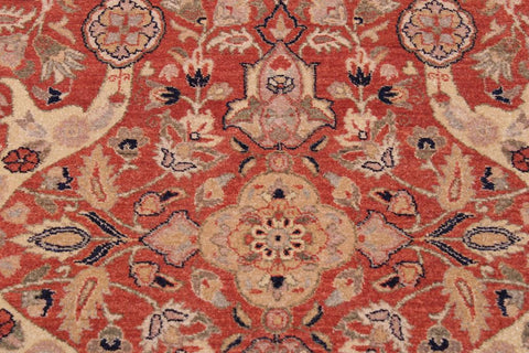 handmade Traditional Lahore Rust Tan Hand Knotted RECTANGLE 100% WOOL area rug