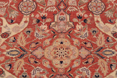 handmade Traditional Lahore Rust Tan Hand Knotted RECTANGLE 100% WOOL area rug