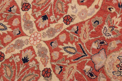 handmade Traditional Lahore Rust Tan Hand Knotted RECTANGLE 100% WOOL area rug