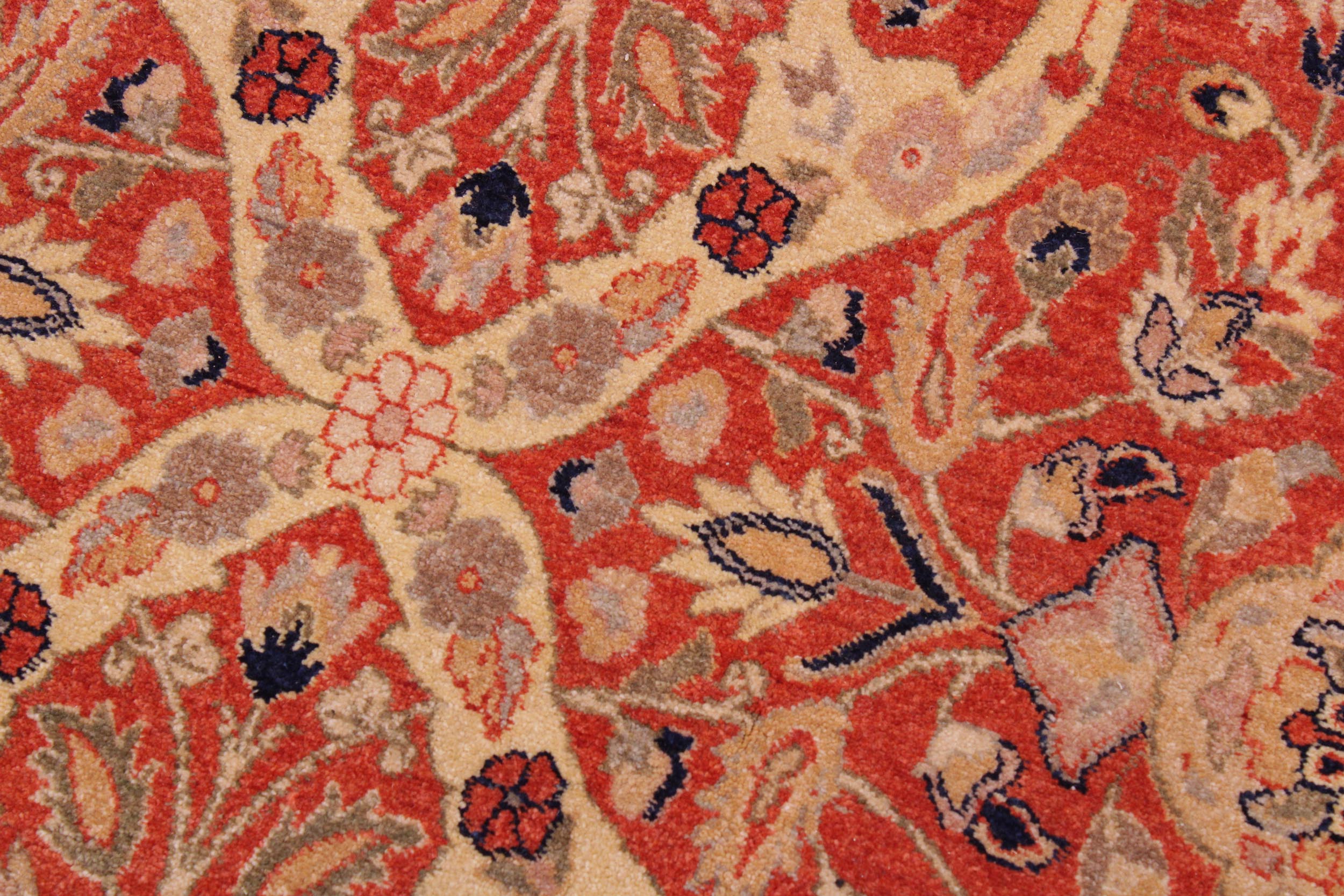 handmade Transitional Lahore Rust Tan Hand Knotted RECTANGLE 100% WOOL area rug 8' x 12'