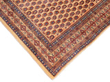 handmade Geometric Sherwan Beige Blue Hand Knotted RECTANGLE 100% WOOL area rug 7x10
