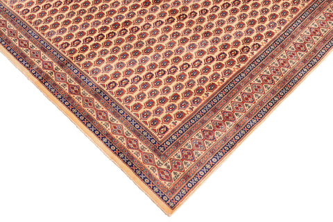 handmade Geometric Sherwan Red Beige Hand Knotted RECTANGLE 100% WOOL area rug 4x7