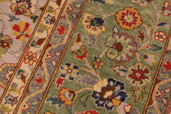 handmade Traditional Design Lt. Gray Lt. Green Hand Knotted RECTANGLE 100% WOOL area rug 9'X12'