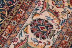 handmade Traditional Design Teal Ivory Hand Knotted RECTANGLE 100% WOOL area rug 9'X12'