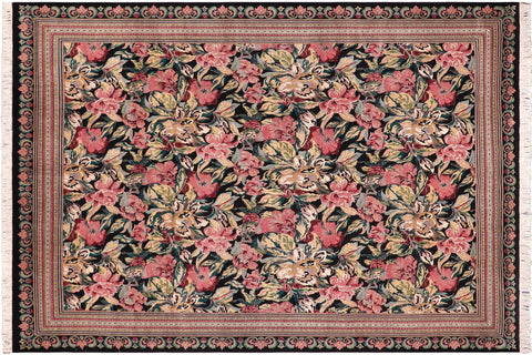 handmade Transitional Basarabian Black Black Hand Knotted RECTANGLE 100% WOOL area rug 9x12