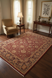 Semi-Antique Anmol Agra Kerstin Red/Blue Wool Rug - 8'10'' x 12'0''