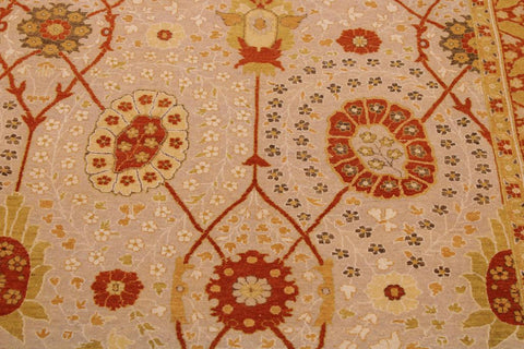 Vintage Persian Batish Kenda Tan/Tan Wool Rug - 9'2''X11'11''