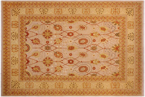 Traditional Batish Kenda Lt. Tan Lt. Tan Hand Knotted Area rugs 9X12